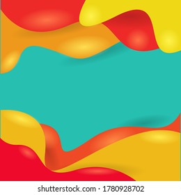 Modelo de fondo de onda abstracta de diseño colorido vectorial