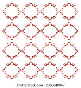 Farbige Design-Blöcke, Azteken-Rot