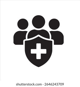 A colorful design depicting group health, likely using a combination of imagery and typography. 