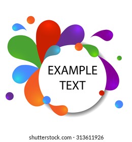 Colorful Design drops with text