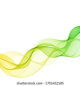 Colorful Design Element Gradient Wave Line Isolated on White Background. Abstract Transparent Smooth Wavy Horizontal Curved Line.