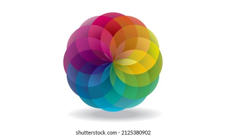 Colorful design element. Isolated on white background. Vector illustration.