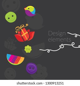 Colorful design elements