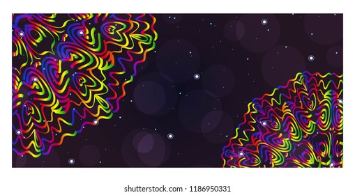 Colorful Design with Floral Mandala Background. Vector Design. Ottoman, Arabic, Oriental, Turkish, Indian,Motif. Template for Flyer or Invitation Card Design