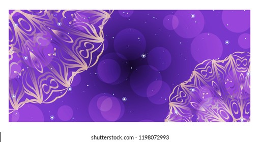 Colorful Design with Floral Mandala Background. Vector Design. Ottoman, Arabic, Oriental, Turkish, Indian,Motif. Template for Flyer or Invitation Card Design