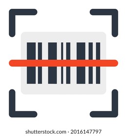 Un colorido icono de diseño de la exploración de código de barras