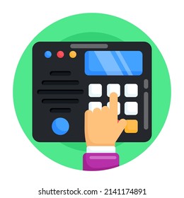 A colorful design icon of intercom device 
