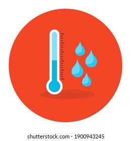 
Colorful design icon of temperature humidity