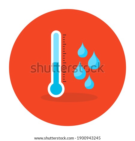 
Colorful design icon of temperature humidity