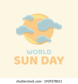 Colorful design letter World Sun Day for background or greeting card. Vector illustration EPS.8 EPS.10
