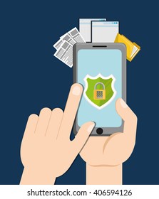 Colorful design of Security System, editable vector