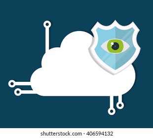 Colorful design of Security System, editable vector