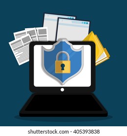 Colorful design of Security System, vector illustration