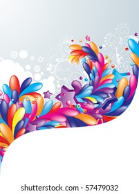 Diseño colorido con espacio para el mensaje