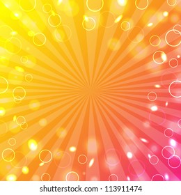 Colorful Design Template With Bokeh, Vector Illustration