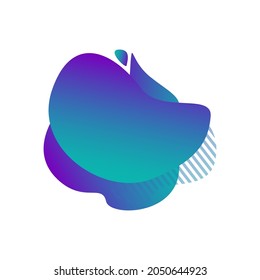 Colorful design template for presentation. Gradient shape for identity.