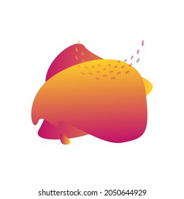 Colorful design template for presentation. Gradient shape for identity.