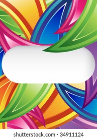 Colorful design with text frame