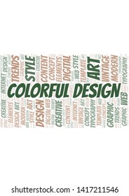 Colorful Design word cloud. Wordcloud made with text only.