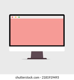 Colorful desktop computer monitor empty screen 