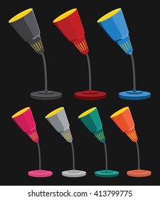 Colorful desktop lamps