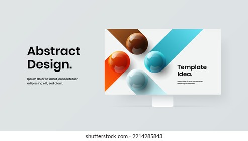Colorful desktop mockup web banner concept. Modern website vector design illustration.