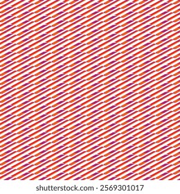 Colorful Diagonal Block Pattern for Abstract Geometric Design. Seamless Abstract Pattern Consisting of Diagonal Block Lines with Alternating Colors of Orange, Red, and Purple.