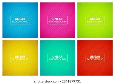 Colorful Diagonal Lines Abstract Background Vector Illustration Set