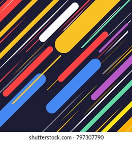 colorful Diagonal striped speed lines pattern