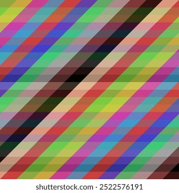 Padrão colorido de listras diagonais em tons vibrantes