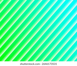 Listras diagonais coloridas em tons vibrantes de verde e ciano com brilho de gradiente suave. Um fundo abstrato brilhante e moderno perfeito para design digital