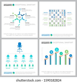 Colorful diagram design set for workflow layout, annual analysis, presentation, landing, web design. Business and accounting concept with metaphor, flow, process, bar charts
