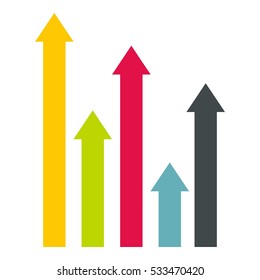 Colorful diagram infographics. Flat illustration of colorful diagram vector infographics for web