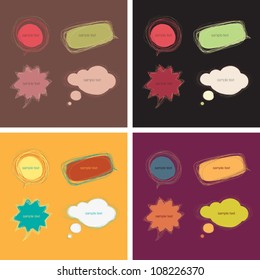 Colorful dialoge bubbles. Set. Vector.