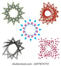 Farbiges Diamant-Symbol. Lebhaftes Vektordesign. Mehrfarbige Formanordnung. Weißes Hintergrundlayout. EPS 10.