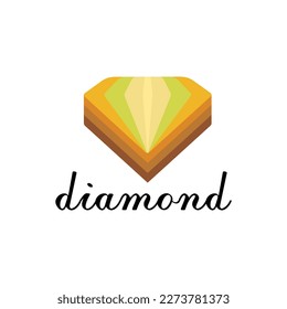 colorful diamond logo design used for jewelry shop or boutique to look luxury and cheerful