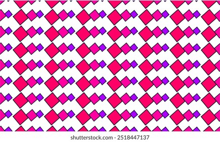 Colorful diamond (rhombus) geometric pattern with white background. 