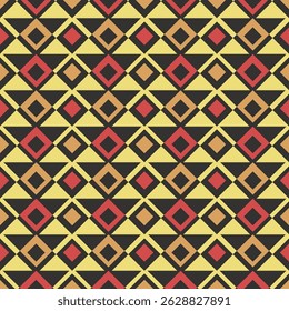 diamante colorido e triângulo padrão sem emenda, design para decorar papel de parede que envolve pano de fundo de tecido e etc