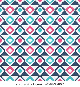 bunte Diamant und Dreieck nahtlose Muster, Design für die Dekoration Tapete Verpackung Papier Stoff Hintergrund und etc