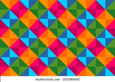 Colorful Diamonds Seamless Pattern Graphic Background Design