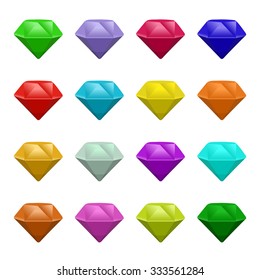 Colorful diamonds set