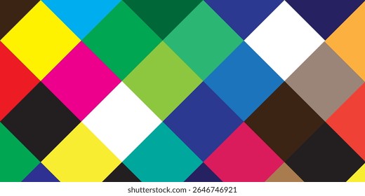 Colorful diamond-shaped pattern with vibrant, alternating colors creating a geometric abstract design.