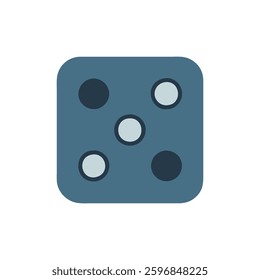 Colorful dice icon designed for game themes.