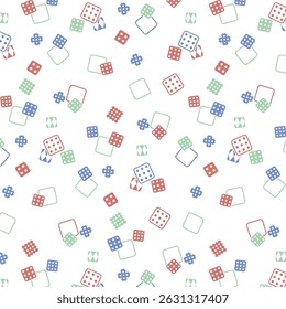 Colorful Dice Playful Scattered Pattern