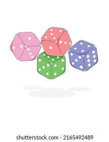 colorful dice for those whose life is colorful