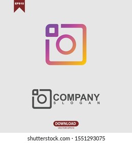 Colorful digital camera logo icon vector design