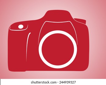 Colorful digital camera single reflex symbol