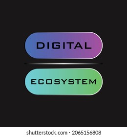 Colorida ilustración vectorial del ecosistema digital. 
