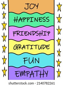 Colorful digital friendship lettering. Perfect for your friend.