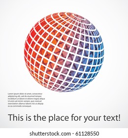 Vector de diseño de globo digital colorido